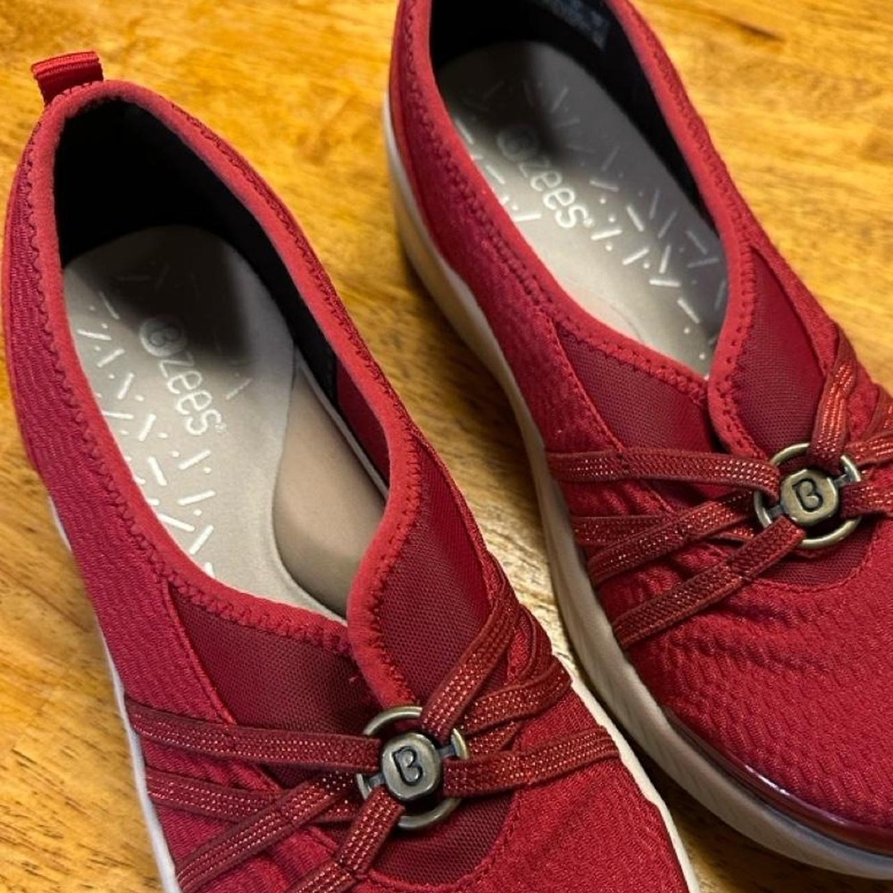 Bzees Women's Red Slip On Shoes Size US 9M